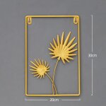 Sculptures murales dcoratives en fer 3d dcoration murale en mtal feuilles art ornement suspendu pour ...