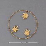 Sculptures murales dcoratives en fer 3d dcoration murale en mtal feuilles art ornement suspendu pour ...