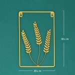 Sculptures murales dcoratives en fer 3d dcoration murale en mtal feuilles art ornement suspendu pour ...