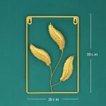 Sculptures murales d�coratives en fer 3d d�coration murale en m�tal feuilles art ornement suspendu pour ...