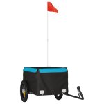 (seasonal sale)remorque de v�lo 1 pcs - cloud - remorque pliante pour v�lo chien - noir et bleu 30 kg ...