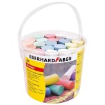 Seau de craies pour trottoir - eberhard faber - 20 couleurs assorties - essuyable - mixte - enfant
