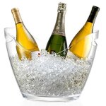 Seau  champagne 3 bouteilles - pour champagne seau  glace - transparent