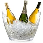 Seau à champagne - transparent - 3 bouteilles - plastique robuste - 34x26x24 cm Seau à champagne - transparent - 3 bouteilles - plastique robuste - 34x26x24 cm