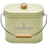 Seau à compost - guillouard - ovale - capacité 3l - avec filtre à charbon - 11x24x20cm - vert pastel Seau à compost - guillouard - ovale - capacité 3l - avec filtre à charbon - 11x24x20cm - vert pastel