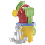 Seau garni baby chteau 12 cm - ecoiffier - tamis arrosoir pelle rteau et moule  sable