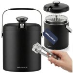 Seau � glace avec pince 13 l 13l noir - inox