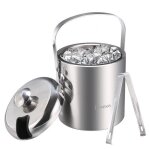 Seau à glaçon seau à champagne double paroi 1. 2l rafraîchisseur de bouteille seau à glace en acier inoxydable ... Seau à glaçon seau à champagne double paroi 1. 2l rafraîchisseur de bouteille seau à glace en acier inoxydable ...