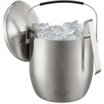 Seau à glaçons - silberthal - 3 l - acier inoxydable - isolation double paroi - pince incluse Seau à glaçons - silberthal - 3 l - acier inoxydable - isolation double paroi - pince incluse
