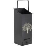 Seau � pellets en m�tal m�tal noir arbre