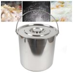 Seau portatif 20 litres avec couvercle seau pour la cuisine seau à glace en acier inoxydable Seau portatif 20 litres avec couvercle seau pour la cuisine seau à glace en acier inoxydable