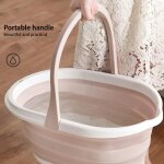 Seau de vadrouille pliable mnage portable baril deau de nettoyage pour maison salle de bains (kaki)