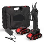 S�cateur �lectrique sans fil - pzcc - 21 v - lame en acier sk5 - coupe jusqu� 25 mm - deux batteries