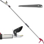 Scateur de jardin tlescopique : 137  22 m + scie arboricole - taille et coupe - branches - lame acier ...