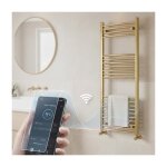 S�che - serviettes eau chaude - otitec - 120x50 cm - dor� - acier carbone - rev�tement pvd - 20 tubes ...