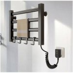 S�che - serviettes mural - pzcc - alliage daluminium - noir - enfichable c�t� droit - chauffe rapide ...