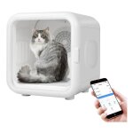 S�choir pour animaux connect� par app 4 vitesses contr�le temp�rature ions n�gatifs blanc - silencieux ...