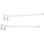 Schoir  linge balcon adaptable  toutes les balustrades - sauvic - blanc - acier galvanis