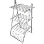 S�choir � linge electrique chauffant - cellustop - pliable - 3 etages - 30 barres - gris