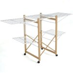 S�choir � linge multifonction 28 m ushuaia �tendoir stable design bois pour s�chage int�rieur