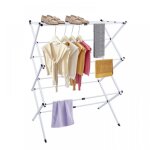 S�choir � linge pliable 6 niveaux avec 11 rails pliable et extensible pour petits espaces int�rieur et ...