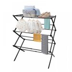 S�choir � linge pliable 6 niveaux avec 11 rails pliable et extensible pour petits espaces int�rieur et ...
