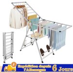 Sechoir � linge pliable acier inoxydable �tendoir linge int�rieur ext�rieur maximale 50 kg 160 x 50 x ...