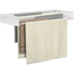 S�choir mural d�pliable avec 6 barres antirouille �tendoir � linge 37 m pour int�rieur et ext�rieur