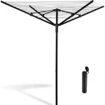 S�choir parapluie - suteo - 45 m�tres de s�chage - ancrage au sol - pliable - 140x140x190 cm - noir - ...