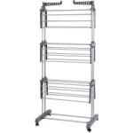Séchoir sèche - linge Étendoir tour à linge mobile avec tige acier et aile latérale pour lintérieur et ... Séchoir sèche - linge Étendoir tour à linge mobile avec tige acier et aile latérale pour lintérieur et ...