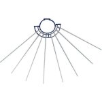 S�choir pour tuyau 8 branches - 60 cm