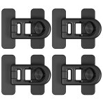 S�curit� placard enfant bloque porte b�b� adh�sif frigo fen�tre - 4 pi�ces noir universel - anti - ouverture ...