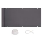Sekey brise - vue pour balcon couverture de confidentialit� �cran polyster avec attaches de c�ble et ...