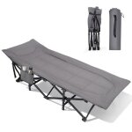 Sekey lit de camp pliable avec matelas ? lit de camping robuste jusqu?� 200 kg ? lit d?appoint pour int�rieur ...