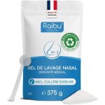 Sel nasal pour douche nasale - 150 portions (bo�te xxl) : durable avec cuill�re doseuse - sel de rin�age ...