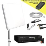 Selfsat kit parabole plate avec lnb single 1 sortie integre + recepteur tntsat + cable coaxial 10m + ... Selfsat kit parabole plate avec lnb single 1 sortie integre + recepteur tntsat + cable coaxial 10m + ...