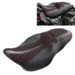 Selle biplace pour harley davidson touring 08 - 25 sd4 noir rouge