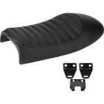 Selle de moto - moo - vintage - cuir pu - universelle - noir (style b)