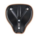 Selle pilote noire style bobber monoplace pour moto vintage caf racer rtro c. racer