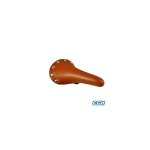 Selle route / fixie - imitation cuir - marron - rivets inox - montage facile - mixte