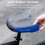 Selle de vélo - confortable - ergonomique - imperméable - cuir pu - 26x21x5. 5 cm Selle de vélo - confortable - ergonomique - imperméable - cuir pu - 26x21x5. 5 cm