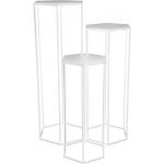 Sellette gigogne metal blanc x3