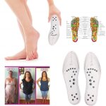 Semelles acupressure minceur - massage pieds gel magntique - foot care coussin mas