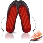 Semelle chauffante usb pour homme femme - amoune - taille peut �tre coup� - noir
