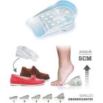 Semelles talonnettes grandissantes jusqu? 5 cm en gel silicone mixte pour homme et femme