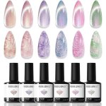 Semi - permanent nail polish uv gel polish semi - permanent glitter pink nude blue purple green 6 colour ...