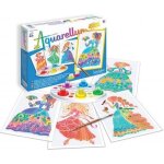 Kit aquarellum junior - sentosphere - princesses - 4 tableaux - mixte - a partir de 7 ans