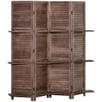 Sparateur de pices 4 pannea 162x2x170cm marron
