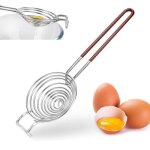 S�parateur d?ufs - acier inoxydable - 25. 3x7. 5cm - argent et marron - facile � nettoyer - durable