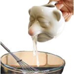 S�parateur d?ufs - amusant - c�ramique - blanc - 14x9. 5x8. 5cm - cadeau id�al